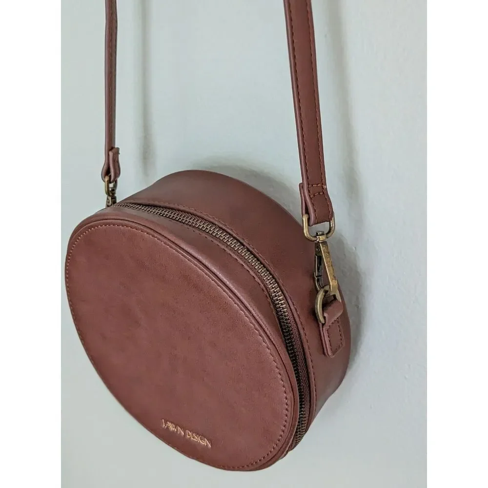 Fawn Design The Circle Bag Minimal‎ Crossbody Brown Purse